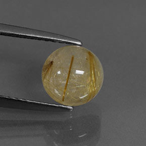 Quartzo rutilado amarelo natural 1,71ct, transparente, transparente/translúcido