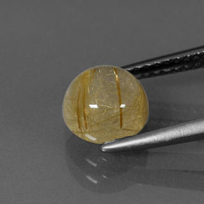Quartzo rutilado amarelo natural 1,71ct, transparente, transparente/translúcido