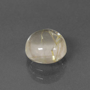 Quartzo rutilado amarelo natural 1,53ct, corte redondo, transparente