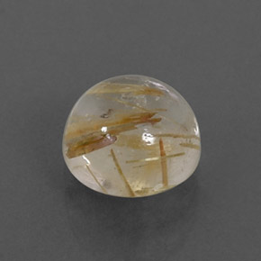 Quartzo rutilado amarelo natural 1,59ct, transparente, transparente/translúcido