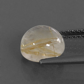 Quartzo rutilado amarelo natural 2,41ct, transparente, transparente/translúcido
