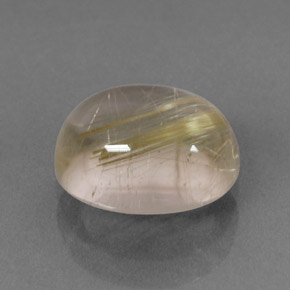 Quartzo rutilado amarelo natural 2,29ct, corte oval, transparente