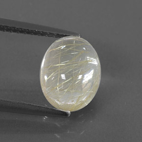 Quartzo rutilado amarelo natural 2,45ct, transparente, transparente/translúcido