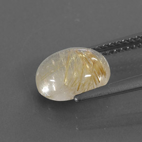 Quartzo rutilado amarelo natural 1,97ct, transparente, transparente/translúcido