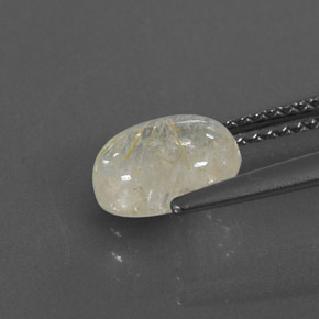Quartzo rutilado amarelo natural 1,61ct, transparente, transparente/translúcido