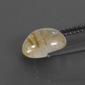 Quartzo rutilado amarelo natural 2,04ct, transparente, transparente/translúcido