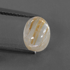 Quartzo rutilado amarelo natural 2,09ct, transparente, transparente/translúcido