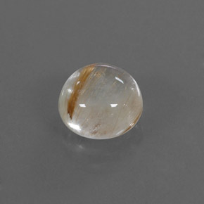 Quartzo rutilado amarelo natural 2,28ct, corte redondo, transparente