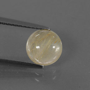 Quartzo rutilado amarelo natural 1,80ct, transparente, transparente/translúcido