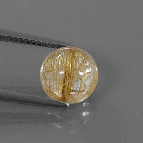 Quartzo rutilado amarelo natural 2,25ct, transparente, transparente/translúcido