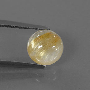 Quartzo rutilado amarelo natural 2,02ct, transparente, transparente/translúcido