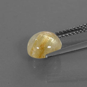 Quartzo rutilado amarelo natural 2,02ct, transparente, transparente/translúcido
