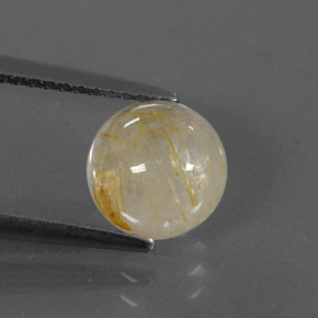 Quartzo rutilado amarelo natural 2,21ct, transparente, transparente/translúcido