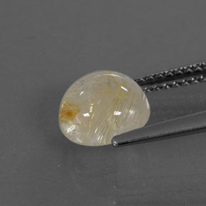 Quartzo rutilado amarelo natural 2,21ct, transparente, transparente/translúcido