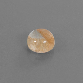 Quartzo rutilado amarelo natural 1,55ct, corte redondo, transparente