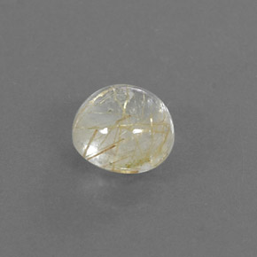 Quartzo rutilado amarelo natural 1,19ct, corte redondo, transparente