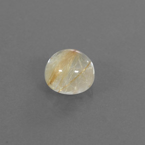 Quartzo rutilado amarelo natural 1,81ct, corte redondo, transparente
