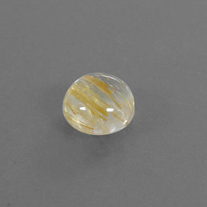 Quartzo rutilado amarelo natural 1,61ct, corte redondo, transparente