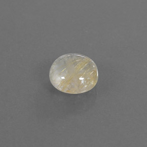 Quartzo rutilado amarelo natural 1,27ct, corte redondo, transparente