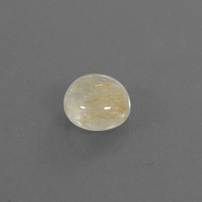 Quartzo rutilado amarelo natural 1,32ct, corte redondo, transparente