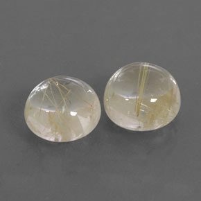 Pedras preciosas de quartzo rutilado amarelo natural de  ct, corte redondo, transparente