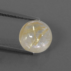 Quartzo rutilado amarelo natural 2,59ct, transparente, transparente/translúcido