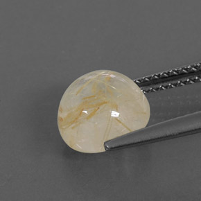 Quartzo rutilado amarelo natural 2,59ct, transparente, transparente/translúcido