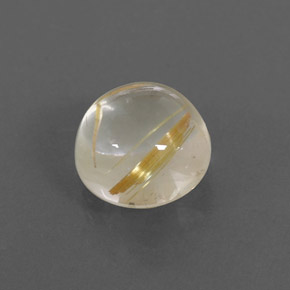 Quartzo rutilado amarelo natural 2,74ct, corte redondo, transparente