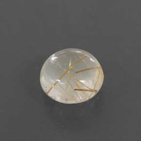 Quartzo rutilado amarelo natural 1,99ct, corte redondo, transparente