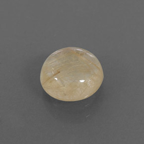 Quartzo rutilado amarelo natural 1,72ct, corte redondo, transparente