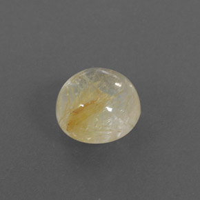 Quartzo rutilado amarelo natural 1,65ct, corte redondo, transparente