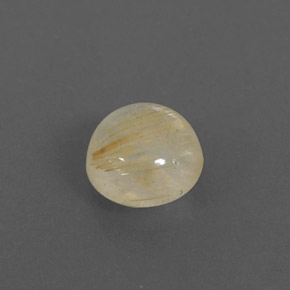 Quartzo rutilado amarelo natural 1,50ct, corte redondo, transparente