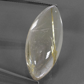 Quartzo rutilado ouro natural 26,24ct, marquise, transparente