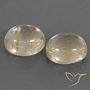 Pedras preciosas de Quartzo Rutilo Luz amarela natural de 10.86 ct, oval, Transparente