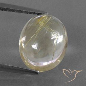 5.04ct Natural Amarelo claro Quartzo Rutilo, oval, Transparente