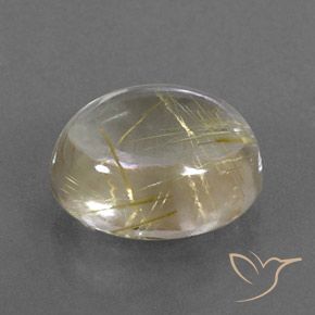 Quartzo Rutilo Amarelo claro Natural 5.04ct, oval, Transparente