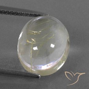 5.43ct Natural Amarelo Terroso Quartzo Rutilo, oval, Transparente