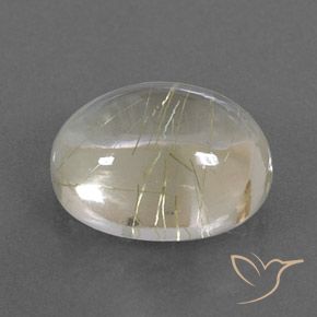 Quartzo Rutilo Amarelo Terroso Natural 5.43ct, oval, Transparente