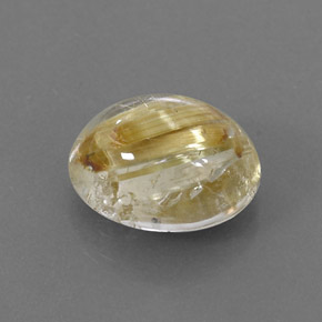 Quartzo rutilado amarelo natural 4,46ct, corte oval, transparente