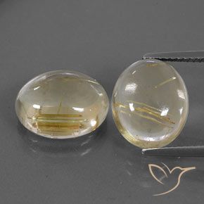 10.69ctw Natural Luz amarela Quartzo Rutilo, oval, Transparente