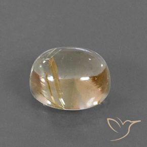 Quartzo Rutilo Castanho Dourado Muito Claro Natural 5.03ct, oval, Transparente