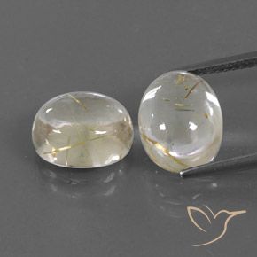 8.46ctw Natural Luz amarela Quartzo Rutilo, oval, Transparente