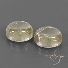 Pedras preciosas de Quartzo Rutilo Luz amarela natural de 9.49 ct, oval, Transparente