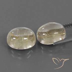 Pedras preciosas de Quartzo Rutilo Luz amarela natural de 9.49 ct, oval, Transparente