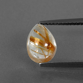 Quartzo rutilado amarelo natural 2,11ct, transparente, transparente/translúcido