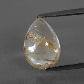 Quartzo rutilado amarelo natural 4,02ct, transparente, transparente/translúcido