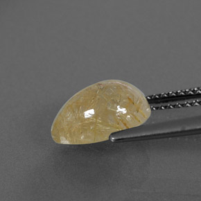 Quartzo rutilado amarelo natural 2,35ct, transparente, transparente/translúcido