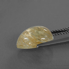 Quartzo rutilado amarelo natural 3,53ct, transparente, transparente/translúcido