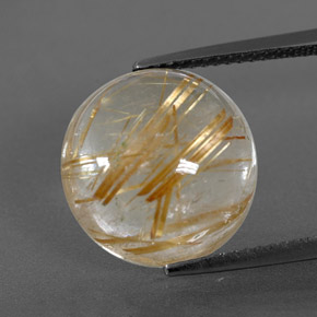 Quartzo rutilado amarelo natural 9,16ct, transparente, transparente/translúcido