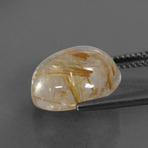 Quartzo rutilado amarelo natural 9,16ct, transparente, transparente/translúcido